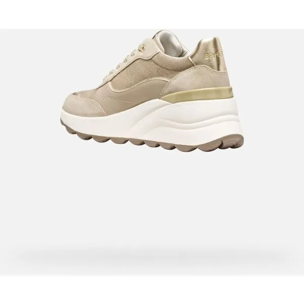 Cream women's sneakers Geox Spherica EC13 - Women's