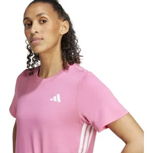 adidas WE 3-STRIPES CREW TEE Dámske tričko, ružová, veľkosť