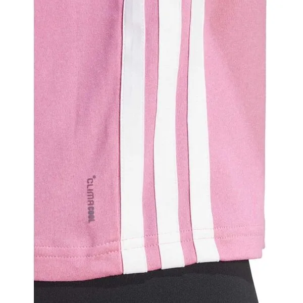 adidas WE 3-STRIPES CREW TEE Dámske tričko, ružová, veľkosť