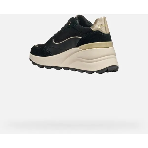 Black women's sneakers Geox Spherica EC13 - Women's