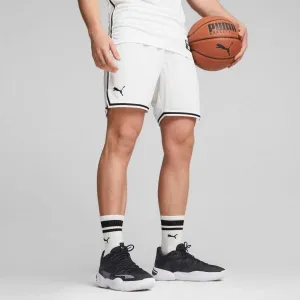 Puma HOOPS TEAM GAME SHORT Basketbalové trenírky, biela, veľkosť