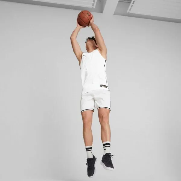 Puma HOOPS TEAM GAME SHORT Basketbalové trenírky, biela, veľkosť