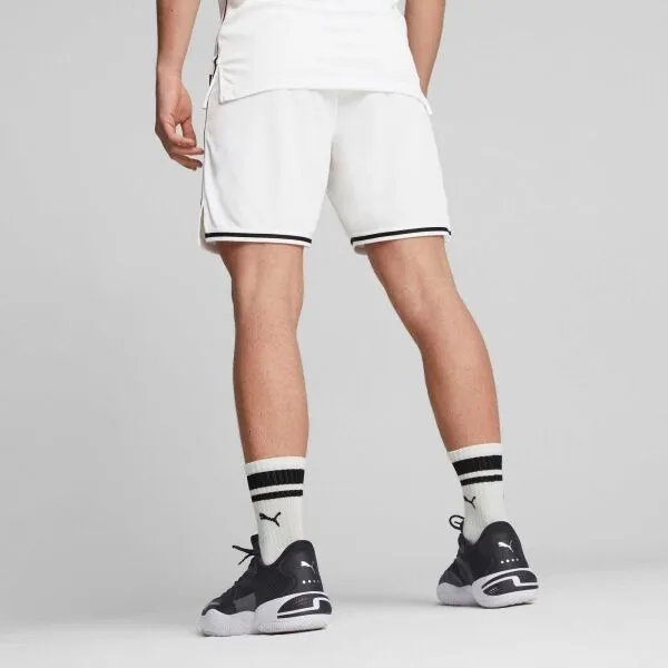 Puma HOOPS TEAM GAME SHORT Basketbalové trenírky, biela, veľkosť