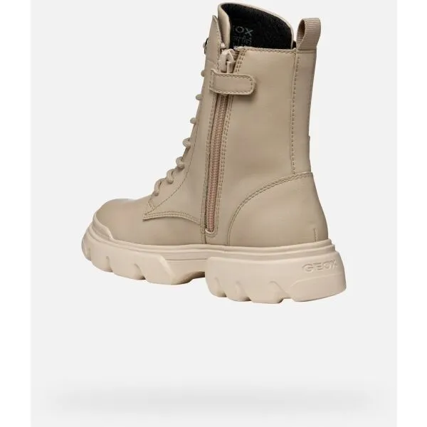Beige Girls Ankle Boots Geox Junette - Girls