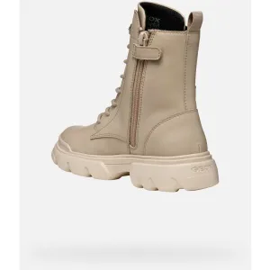 Beige Girls Ankle Boots Geox Junette - Girls