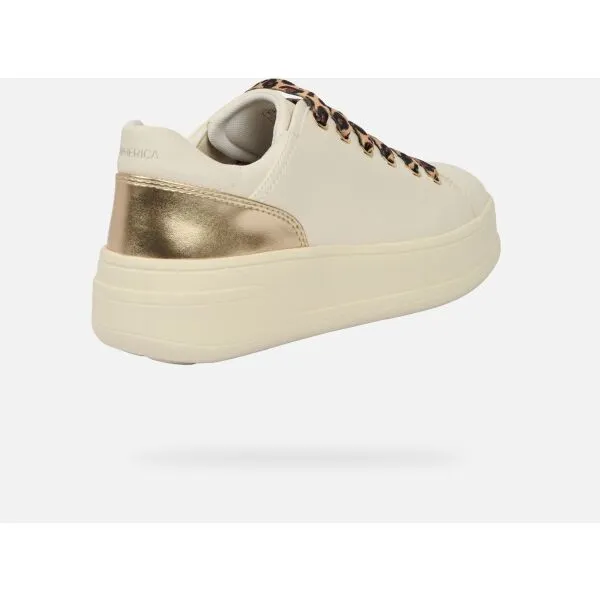 White Women's Geox Spherica Ecub-2 Sneakers - Women's