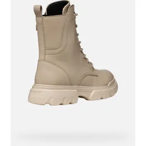 Beige Girls Ankle Boots Geox Junette - Girls