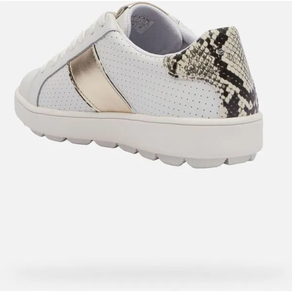 White women's sneakers Geox Spherica ECUB-1 - Women's