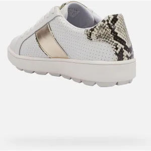 White women's sneakers Geox Spherica ECUB-1 - Women's