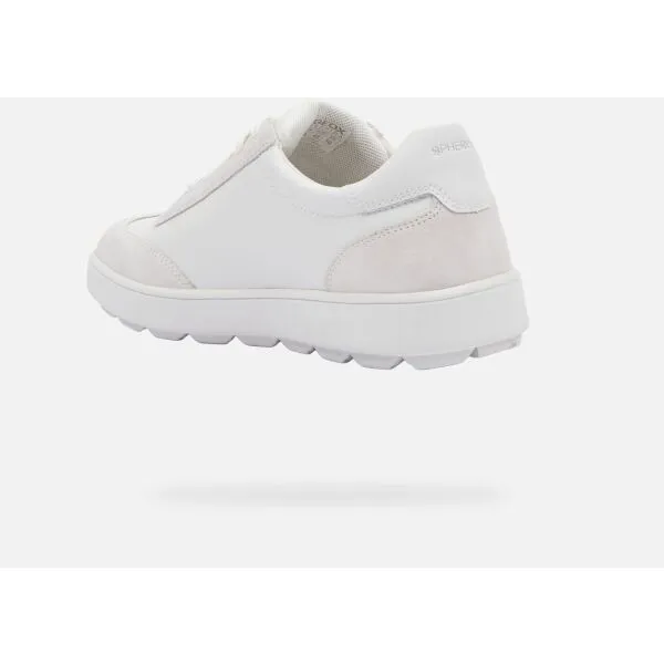 White men's sneakers Geox Spherica Ecub-1 - Men's