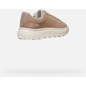 Beige women's sneakers Geox Spherica EC4.1 - Women's