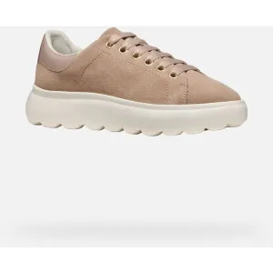 Beige women's sneakers Geox Spherica EC4.1 - Women's