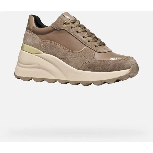 Beige women's sneakers Geox Spherica EC13 - Women's