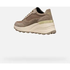 Beige women's sneakers Geox Spherica EC13 - Women's