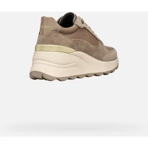 Beige women's sneakers Geox Spherica EC13 - Women's