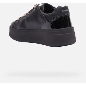 Black women's sneakers Geox Spherica Ecub-2 - Women's