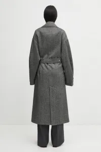 Kabát s prímesou vlny Fiorucci Herringbone Maxi