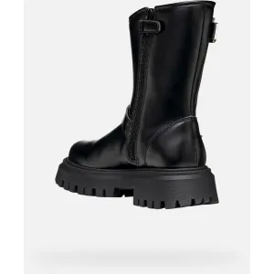 Black Girls Ankle Boots Geox Maquinnens - Girls