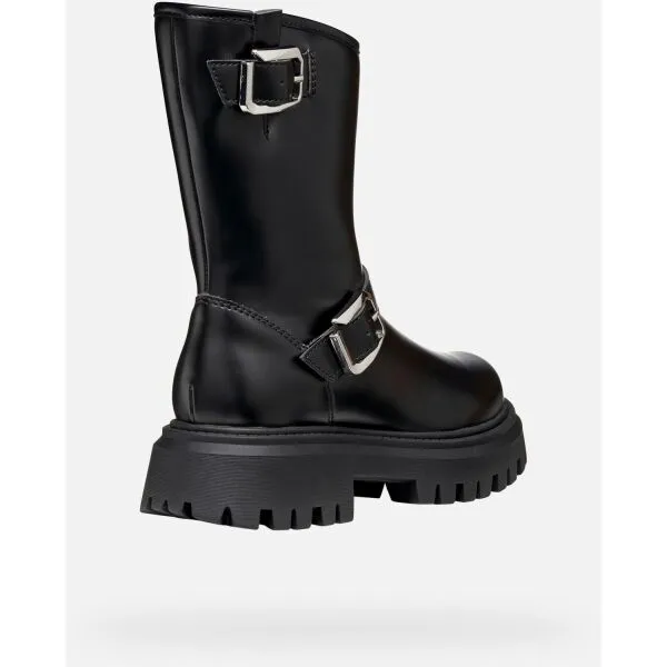Black Girls Ankle Boots Geox Maquinnens - Girls