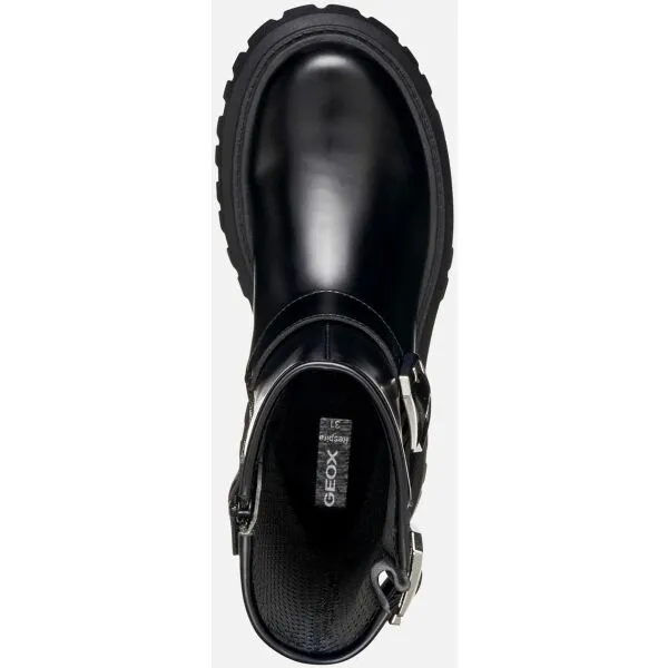 Black Girls Ankle Boots Geox Maquinnens - Girls
