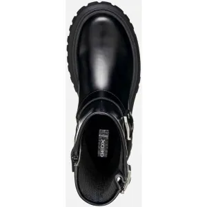 Black Girls Ankle Boots Geox Maquinnens - Girls