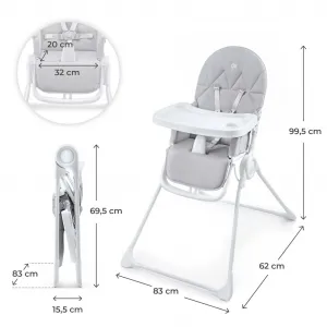 Jedálenská stolička Kinderkraft Binci Farba: Light grey