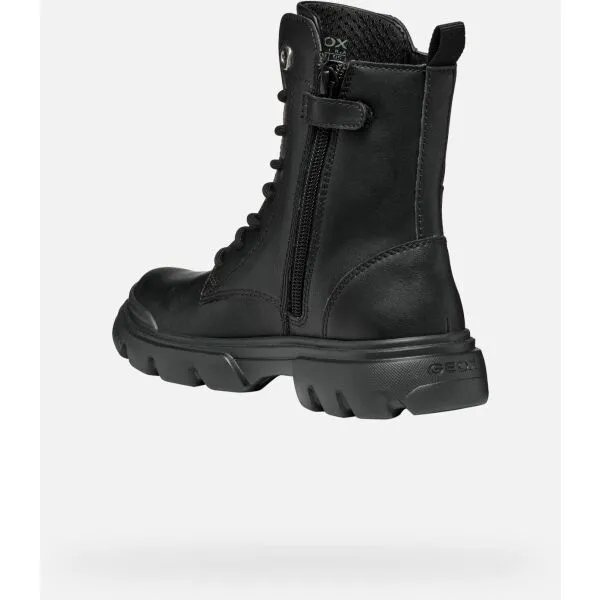 Black Girls Ankle Boots Geox Junette - Girls