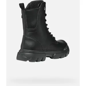 Black Girls Ankle Boots Geox Junette - Girls