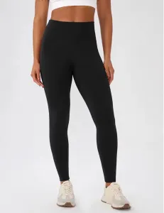 Zateplené push-up čierne legíny Veľkosť: M