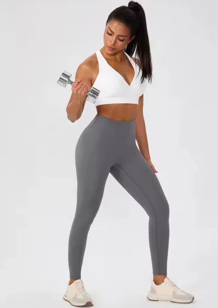 Zateplené push-up sivé legíny Veľkosť: M