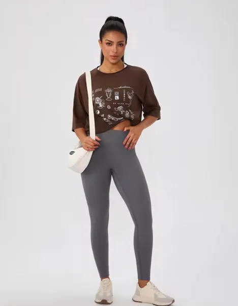 Zateplené push-up sivé legíny Veľkosť: M