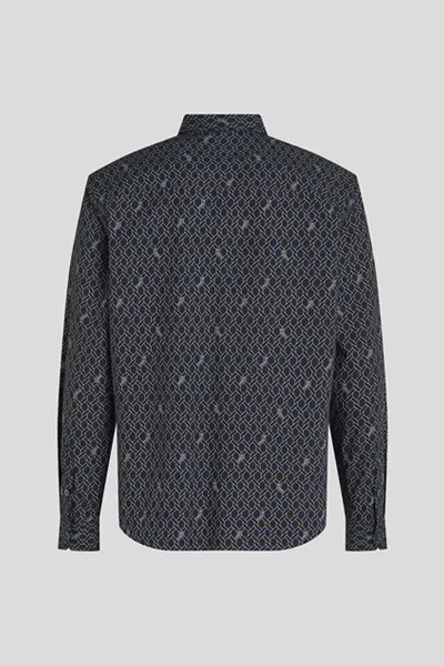 Košeľa Karl Lagerfeld Geometric Aop Lslv Shirt Peacoat