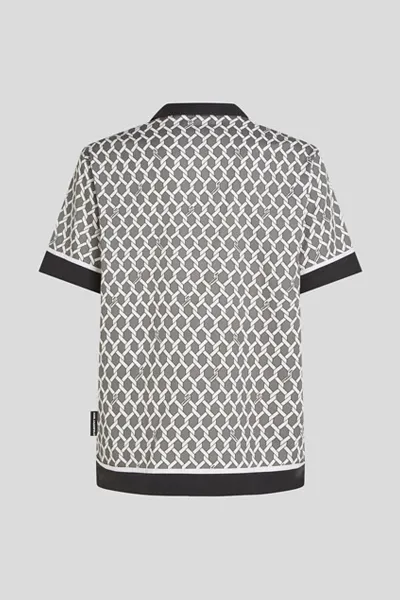 Košeľa Karl Lagerfeld Rope Aop Sslv Shirt Sedona Sage