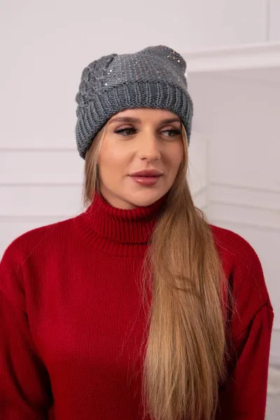 Legínovo Dámska čiapka Amira K359 tmavo sivá Farba: Sivá, Veľkosť: UNI