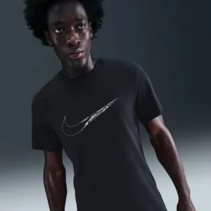 Pánske tréningové tričko s krátkym rukávom NIKE M NK DF TEE HBR BLACK WHITE