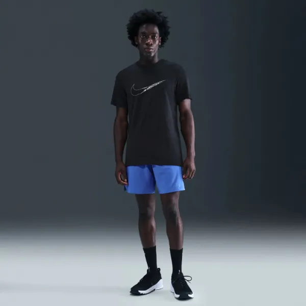Pánske tréningové tričko s krátkym rukávom NIKE M NK DF TEE HBR BLACK WHITE