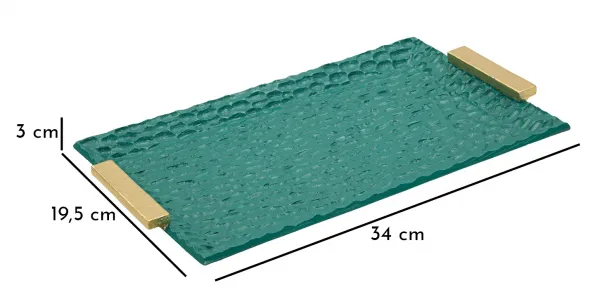 Mauro Ferretti Dekoratívny podnos Grent 34 cm zelený