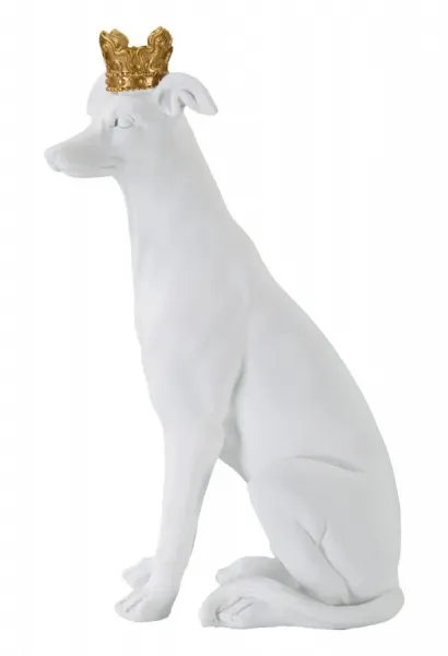 Mauro Ferretti Dekorativní soška Dog 33 cm bílá
