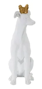 Mauro Ferretti Dekorativní soška Dog 33 cm bílá