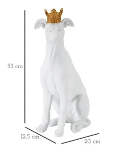 Mauro Ferretti Dekorativní soška Dog 33 cm bílá