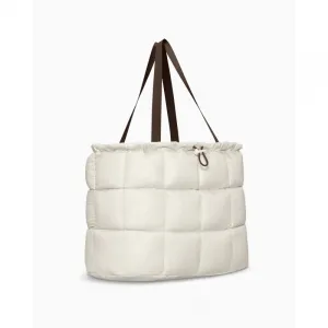 Dámska taška cez rameno NIKE Puffle Tote Bag 2.0 light bone mink brown sail