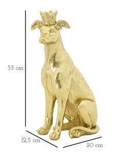 Mauro Ferretti Dekorativní soška Dog 33 cm zlatá