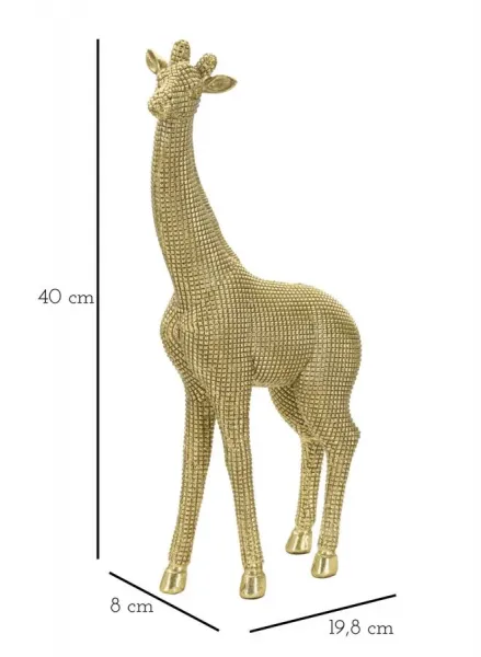 Mauro Ferretti Dekoratívna soška Giraffe zlatá