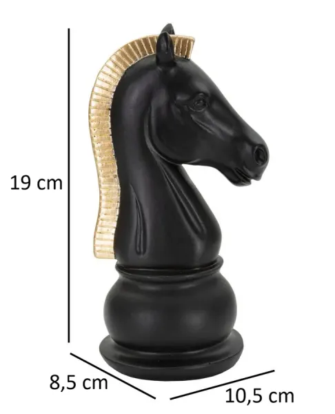 Mauro Ferretti Dekoratívna soška Horse 19 cm čierna