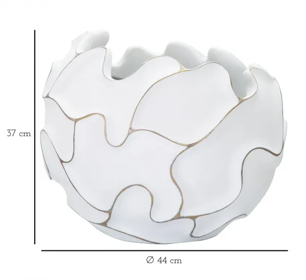 Mauro Ferretti Dizajnový kvetináč Gaspeau Lines 44 cm biely