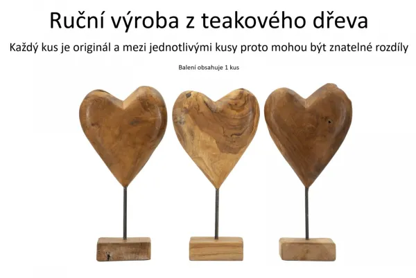 Mauro Ferretti Dřevěná dekorace Dobu 37 cm hnědá