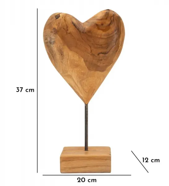 Mauro Ferretti Dřevěná dekorace Dobu 37 cm hnědá