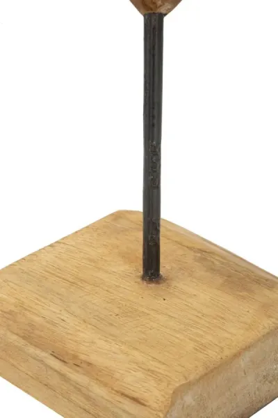 Mauro Ferretti Dřevěná dekorace Dobu 45 cm hnědá