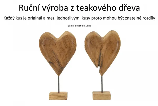 Mauro Ferretti Dřevěná dekorace Dobu 45 cm hnědá
