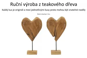 Mauro Ferretti Dřevěná dekorace Dobu 45 cm hnědá